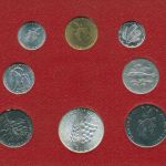 Vatikan 1973 Kursmünzen Papst Paul VI., im Blister, 1 - 500 Lire, st, (m5422)