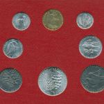 Vatikan 1970 Kursmünzen Papst Paul VI., im Blister, 1 - 500 Lire, st, (m5435)
