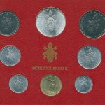 Vatikan 1972 Kursmünzen Papst Paul VI., im Blister, 1 - 500 Lire, st, (m5437)