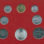 Vatikan 1972 Kursmünzen Papst Paul VI., im Blister, 1 - 500 Lire, st, (m5437)