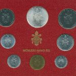 Vatikan 1975 Kursmünzen Papst Paul VI., im Blister, 1 - 500 Lire, st, (m5439)