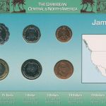 Jamaika 1996/2006 Kursmünzen 10 Cent - 20 Dollar im Blister, st, (m5462)