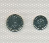 Jamaika 1991/1993 Kursmünzen 1 Cent - 1 Dollar im Blister, st, (m5463)