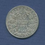 Italien Kirchenstaat 10 Soldi 1867 R, Pius IX. KM 1376, fast vz (m6105)