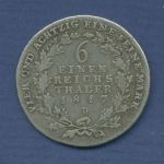 Preußen 1/6 Taler 1817 D, Friedrich Wilhelm III. J 31 ss (m6123)
