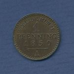 Preußen Pfennig 1850 A, König Friedrich Wilhelm IV., vz + (m6122)