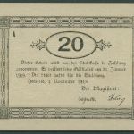 Hersfeld 20 Mark 1918, Geiger 231.08 c, kassenfrisch (K816)