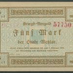 Wetzlar 5 Mark 1918, Geiger 551.06, kassenfrisch (K798)