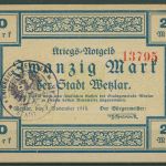 Wetzlar 20 Mark 1918, Geiger 551.08, kassenfrisch (K797)