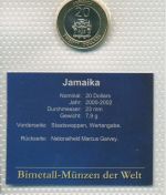 Jamaika 2000 Marcus Garvey 20 Dollar, KM182, im Blister, st, (m5564)