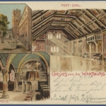 Eisenach Gruss von der Wartburg Festsaal Burg-Kapelle, gelaufen 1901 (AK972)