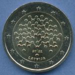 Lettland 2 Euro 2022 100 Jahre Bank von Lettland, vz/st (m5600)