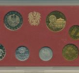 Österreich 1991 Kursmünzensatz 2 Groschen - 20 Schilling im Blister, PP, (m5724)