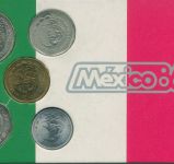 Mexiko 1984/85 Kursmünzen 1 - 100 Pesos im Blister, st (m5735)