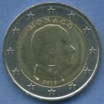 Monaco 2 Euro 2015 Fürst Albert II., st lose in Kapsel (m5771)