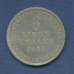 Hessen-Kassel 1/6 Taler 1835, Wilhelm II. u. Fr. Wilhelm, J 31 ss+ (m6212)