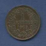 Baden Großherzogtum Kreuzer 1859, Friedrich I., J. 81 fast vz (m6217)