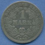Deutsches Reich 1 Mark Kursmünze 1880 G, J 9, schön (m5803)
