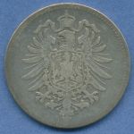 Deutsches Reich 1 Mark Kursmünze 1880 G, J 9, schön (m5803)