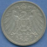 Deutsches Reich 1 Mark Kursmünze 1893 F, J 17 fast vz (m5814)