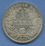 Deutsches Reich 1 Mark Kursmünze 1907 A, J 17 st (m5825)
