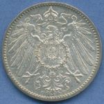 Deutsches Reich 1 Mark Kursmünze 1908 F, J 17 vz/st (m5829)