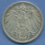 Deutsches Reich 1 Mark Kursmünze 1910 F, J 17 st (m5833)