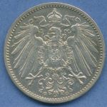 Deutsches Reich 1 Mark Kursmünze 1910 G, J 17 fast st (m5836)