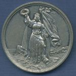 Leipzig 1863 Zinnmedaille 50 Jahre Völkerschlacht, ss-vz (m6238)