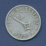 Bremen 20 Verrechnungs-Pfennig 1924, J N43 sehr schön (m6243)
