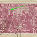 DDR 1950 Leipziger Messe Plattenfehler 249 F 24 auf Ersttagsbrief FDC (X40885)