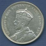 Kanada Dollar 1935, Thronjubiläum Georg V. Kanu, KM 30 vz, Randfehler (m6300)