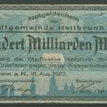 Heilbronn 100 Milliarden Mark 1923, Keller 2294, gebraucht (K965)