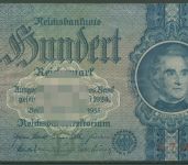 Dt. Reich 100 Reichsmark 1935 Serie D/C, Ro 176 a leicht gebraucht (K982)