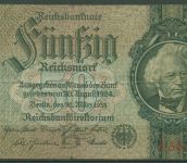 Dt. Reich 50 Reichsmark 1933 Serie B/J, Ro 175 a gebraucht (K1012)