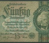 Dt. Reich 50 Reichsmark 1933 Serie B/J, Ro 175 a gebraucht (K1011)