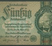 Dt. Reich 50 Reichsmark 1933 Serie T/D, Ro 175 a gebraucht (K1004)