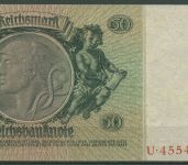Dt. Reich 50 Reichsmark 1933 Serie Z/U, Ro 175 a leicht gebraucht (K1003)
