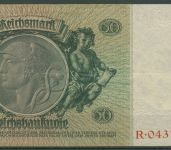 Dt. Reich 50 Reichsmark 1933 Serie Z/R, Ro 175 a leicht gebraucht (K1016)
