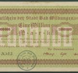 Wildungen 1 Million Mark 1923, Keller 5624 d Serie D, gebraucht (K1018)