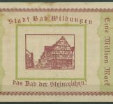 Wildungen 1 Million Mark 1923, Keller 5624 d Serie D, gebraucht (K1018)
