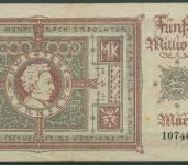 Rendsburg 50 Millionen Mark 1923, Keller 4541 f, gebraucht (K1062)