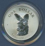 Australien Känguruh 1 Dollar 1995, 1 Unze Feinsilber, st in Kapsel (m6373)
