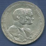 Sachsen-Weimar-Eisenach 3 Mark 1915 A, Jahrhundertfeier, J 163 vz (m6386)