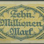 Moers Kreis 10 Millionen Mark 1923, Keller 3593 n, gebraucht (K1121)