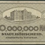 Höhscheid 20 Millionen Mark 1923, Keller 2396 c, gebraucht (K1126)