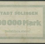 Solingen 100000 Mark 1923, Keller 4809 a, gebraucht (K1189)