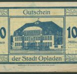 Opladen 100 Millionen Mark 1923, Keller 4178 c, gebraucht (K1194)