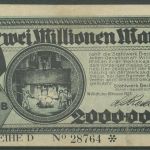 Willich Stahlwerk Becker 2 Millionen Mark 1923, Keller 5636 n, gebraucht (K1204)
