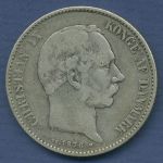 Dänemark 2 Kroner 1876, Christian IX., KM 798.1 fast sehr schön (m6417)